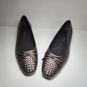 Donald J. Pliner Bronze Woven Flats 8.5